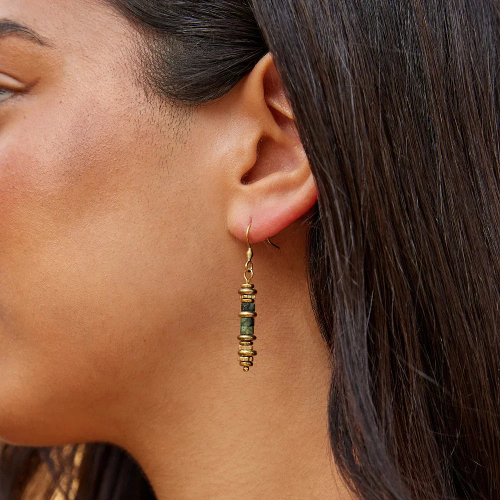 Vioraia Turquoise Stone Drop Earrings