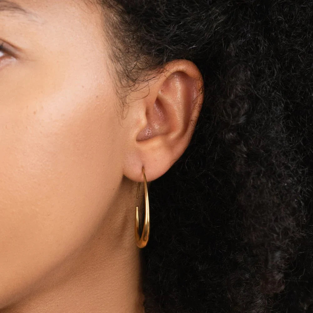 Vioraia Nica Gold Hoop Earrings