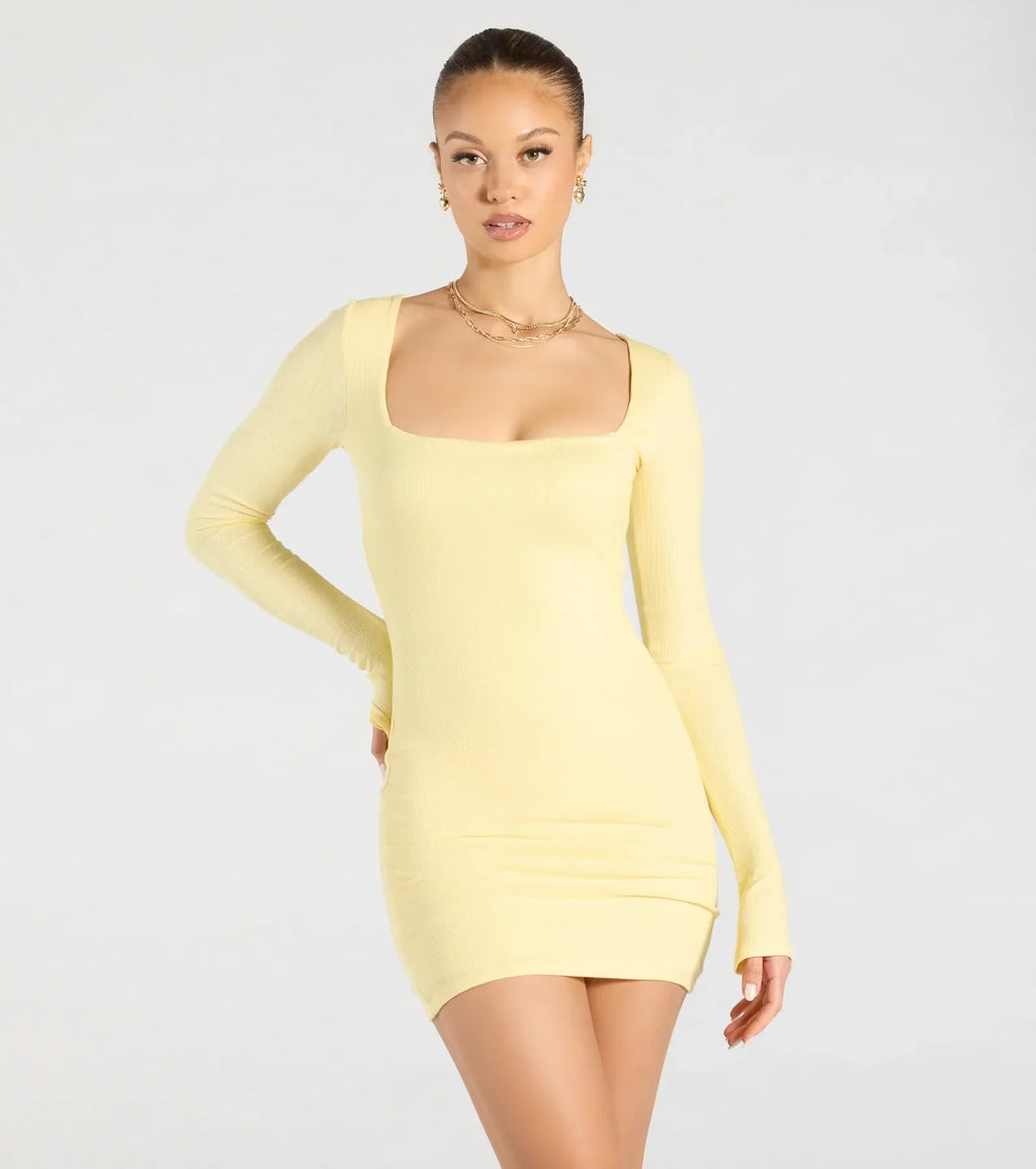 Remarkable Allure Long Sleeve Mini Dress