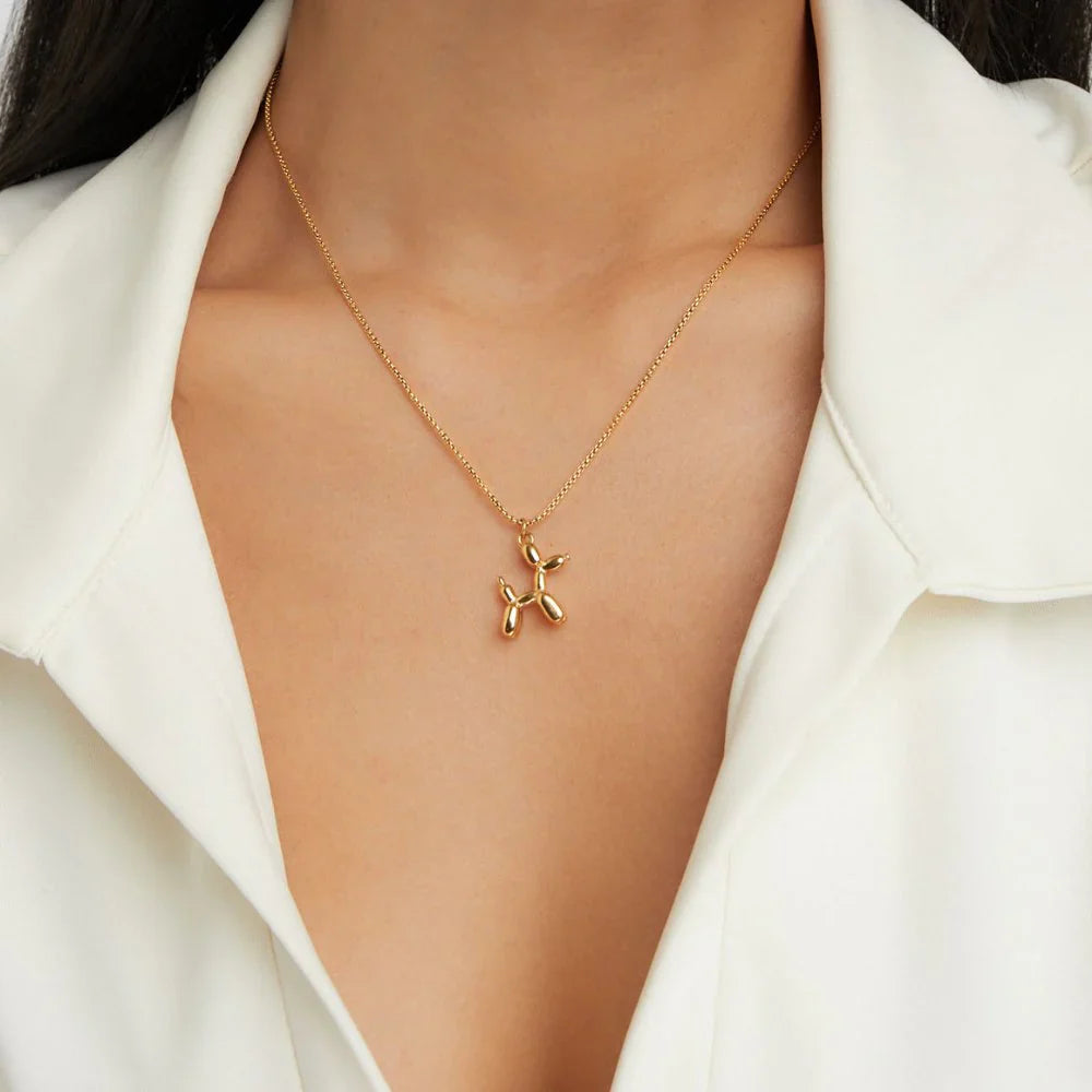 Vioraia Gold Balloon Animal Necklace