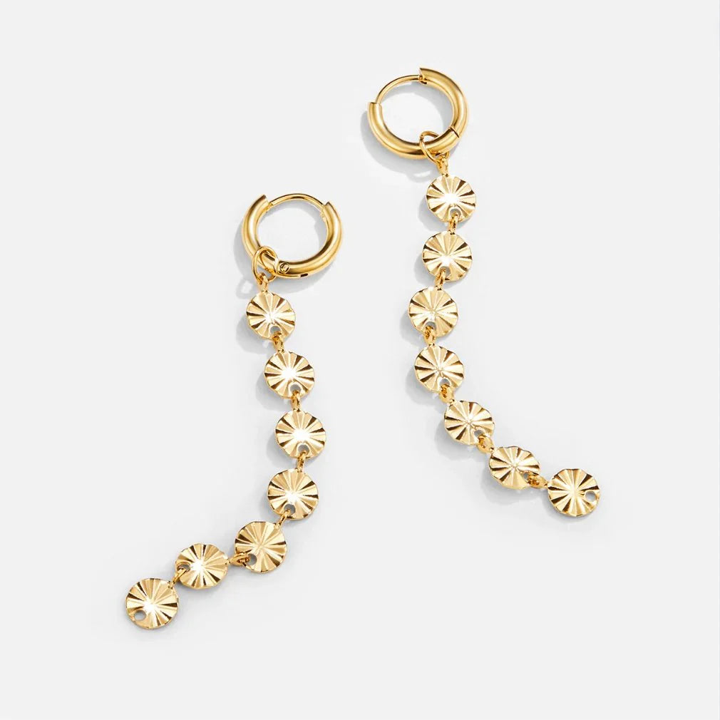 Vioraia Amari 18K Gold Disc Earrings
