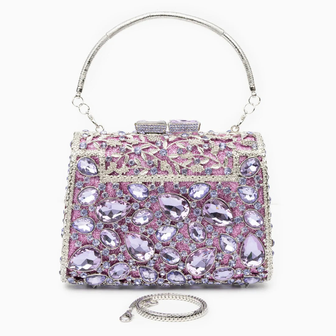 Vioraia Tiffany Crystals Clutch Bag
