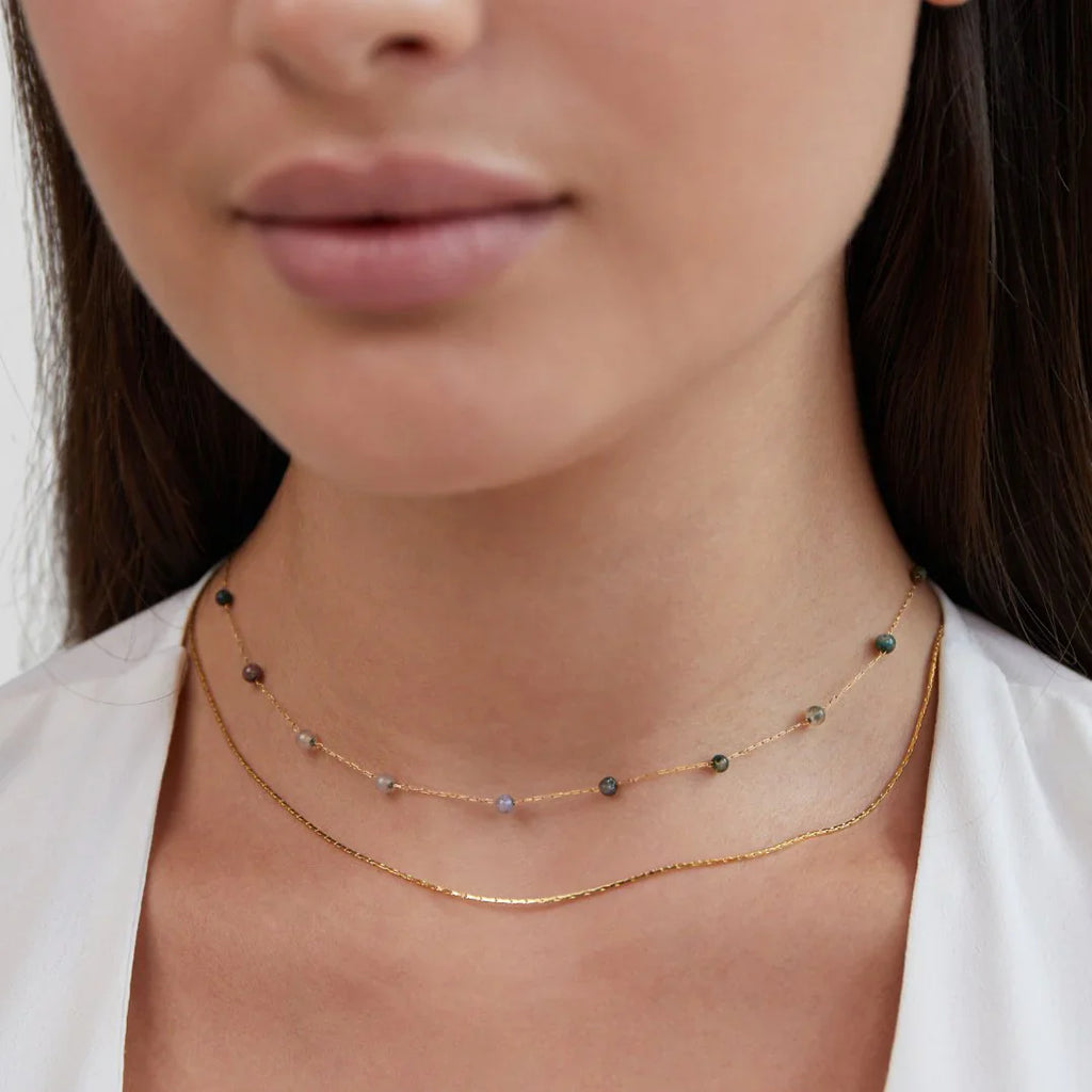 Vioraia Layered Alana Gold & Stone Necklace