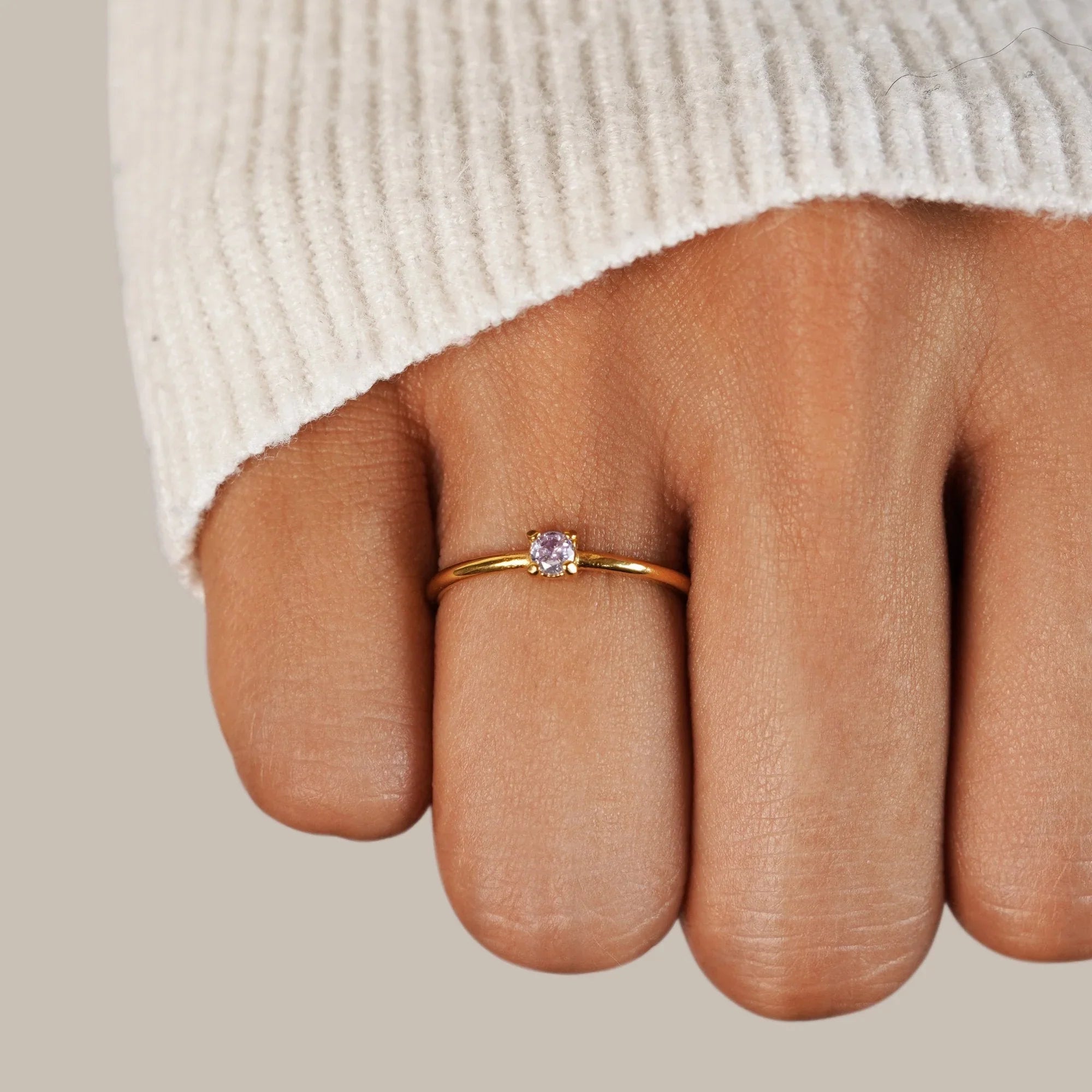 Vioraia Birthstone 18K Gold Rings