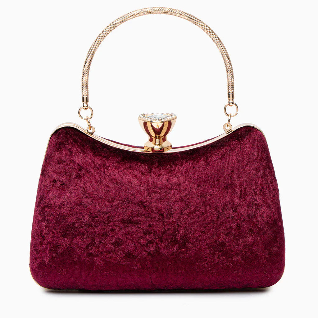 Vioraia (CS) Velvet Flask Clutch Bag