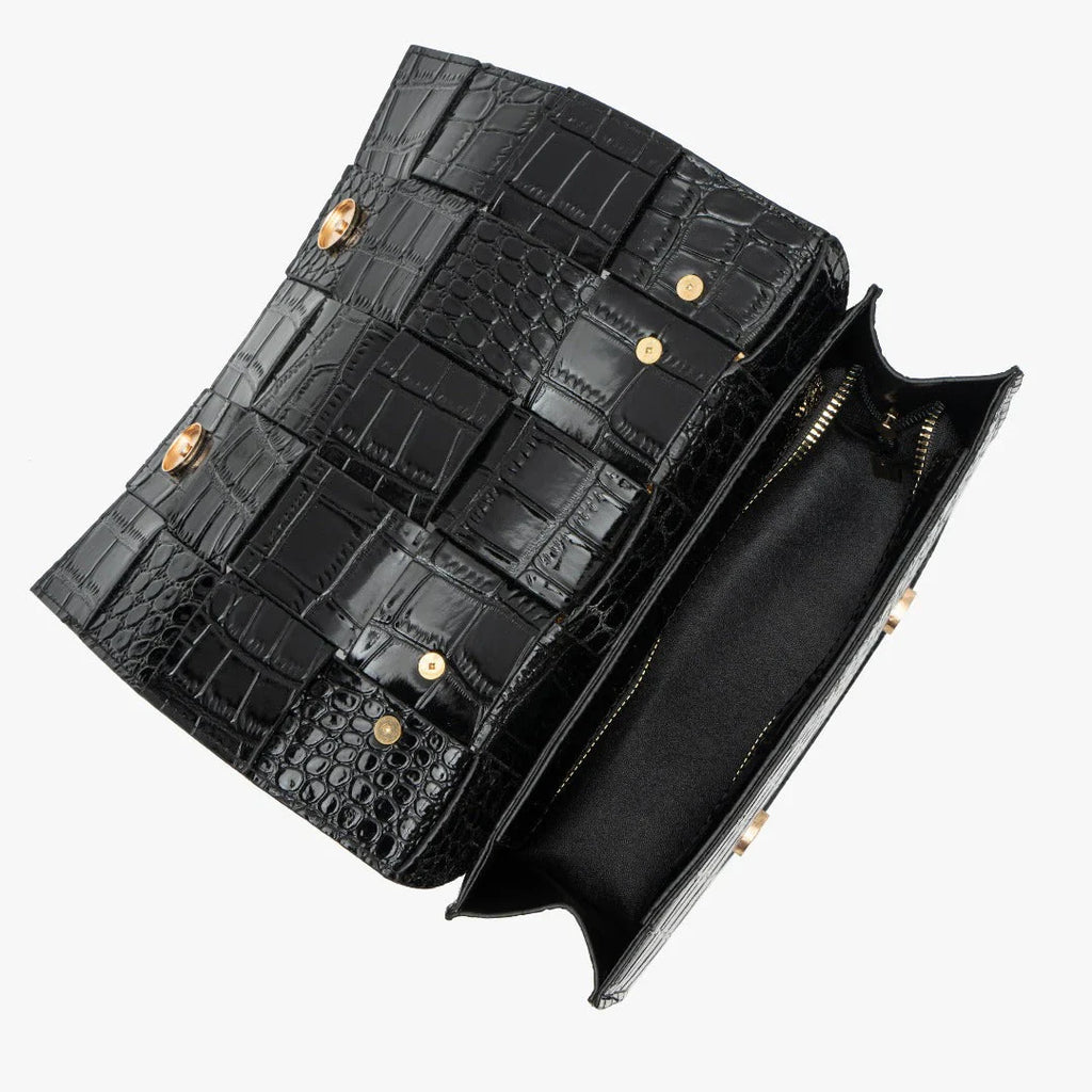 Vioraia Crocodile Pattern Crossbody Bag