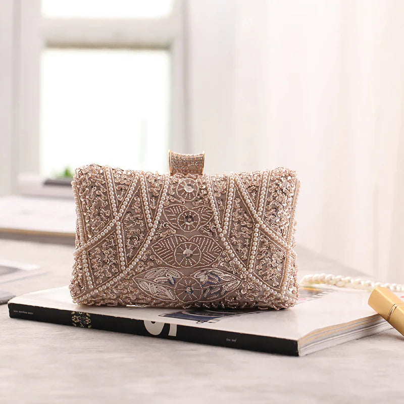 Vioraia Kaia Luxury Beaded Clutch Bag