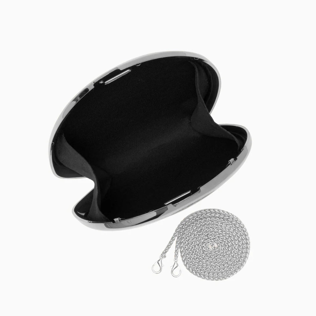 Vioraia Lustre Dome Clutch Bag