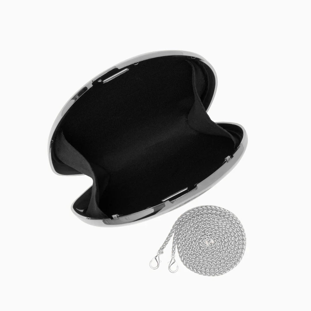 Vioraia Lustre Dome Clutch Bag