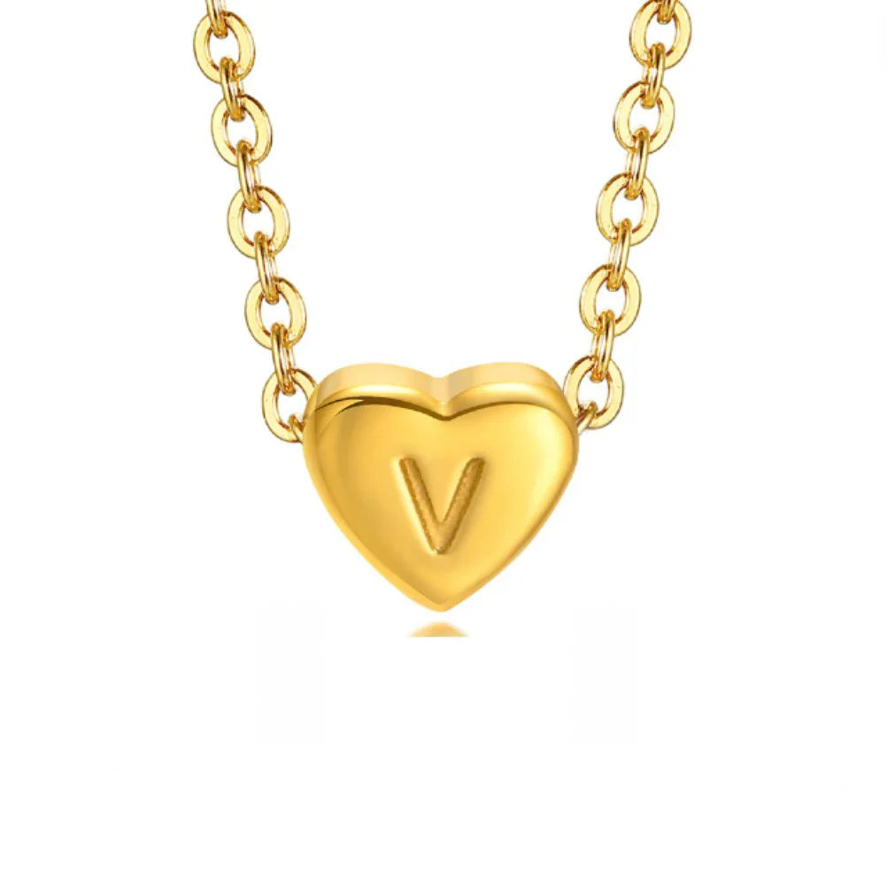 Vioraia Letter Heart Necklace