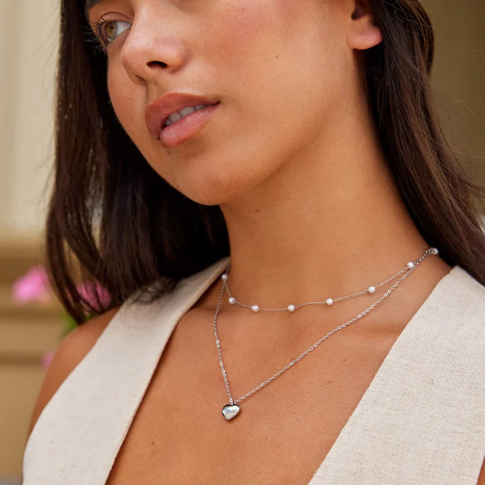 Vioraia Marina Love Silver Necklace