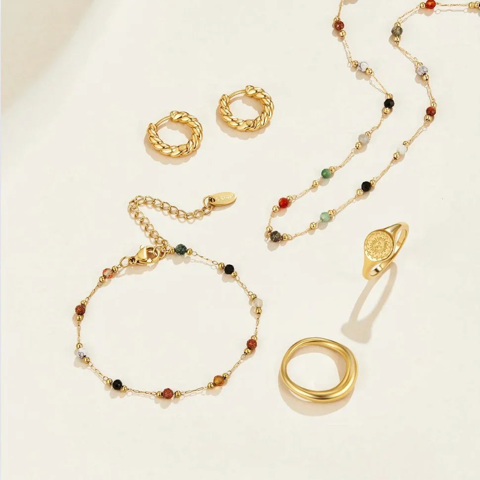 Vioraia Lulu Beaded Stone Bracelet