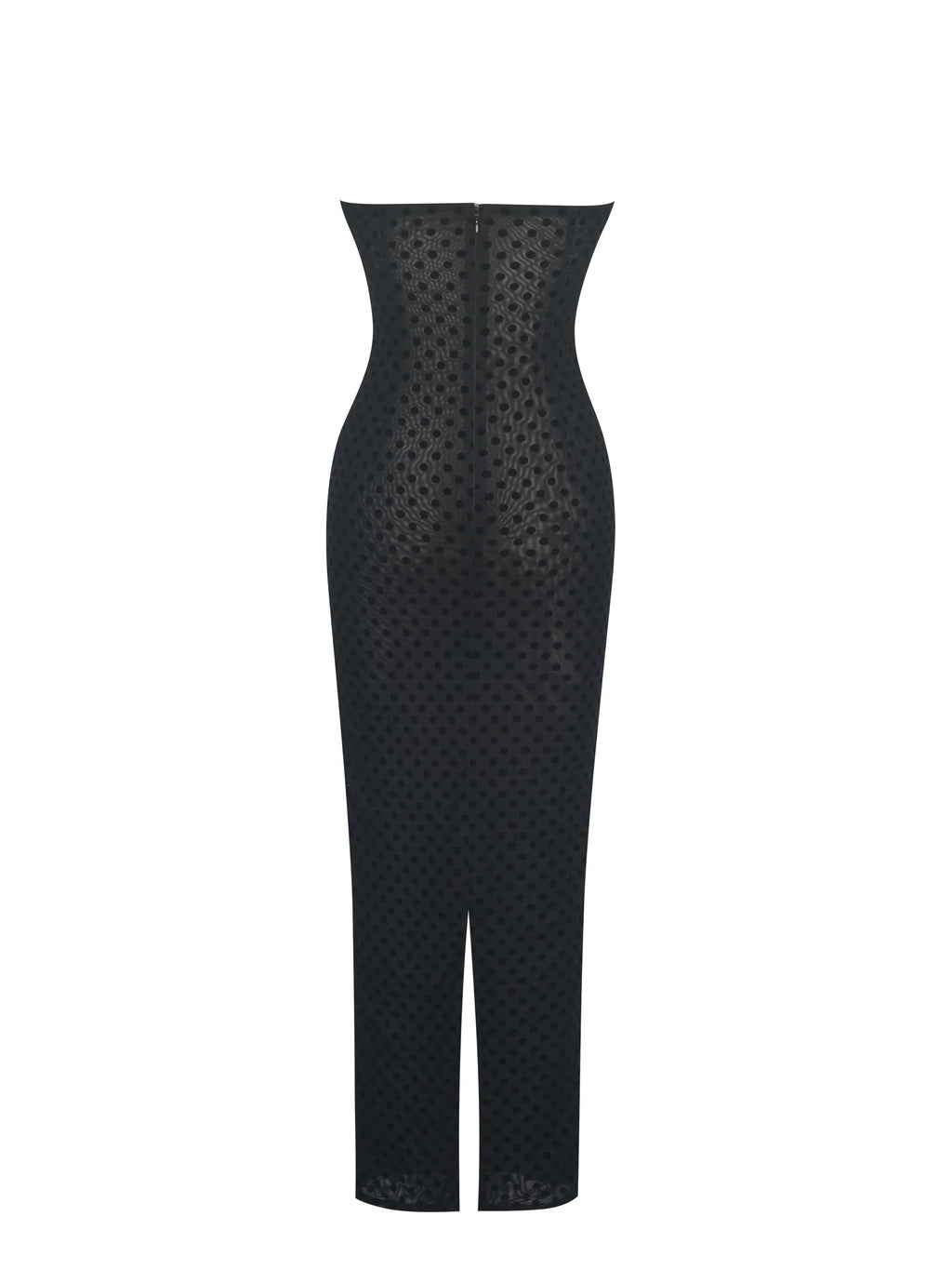 Faith Black and White Polka Dot Sweetheart Maxi Dress