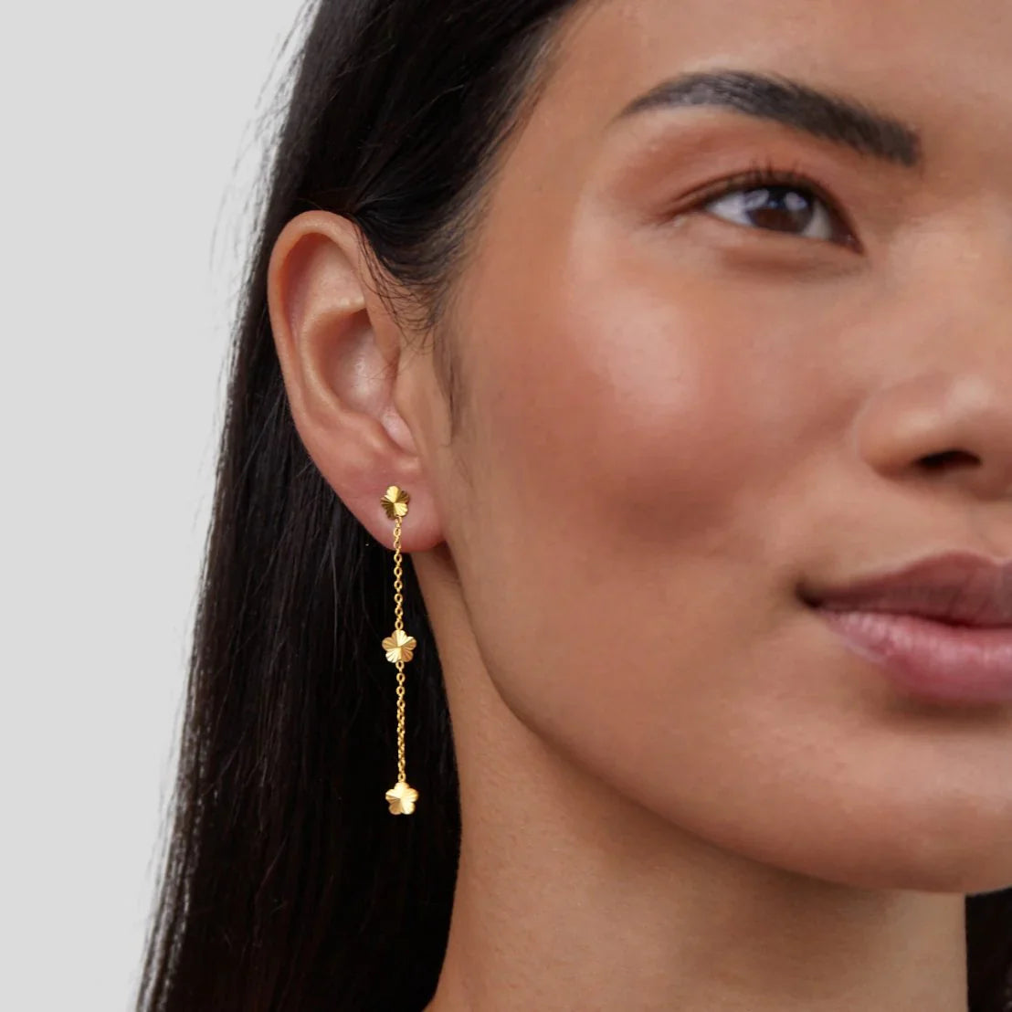 Vioraia Flower Power Petal Drop Earrings