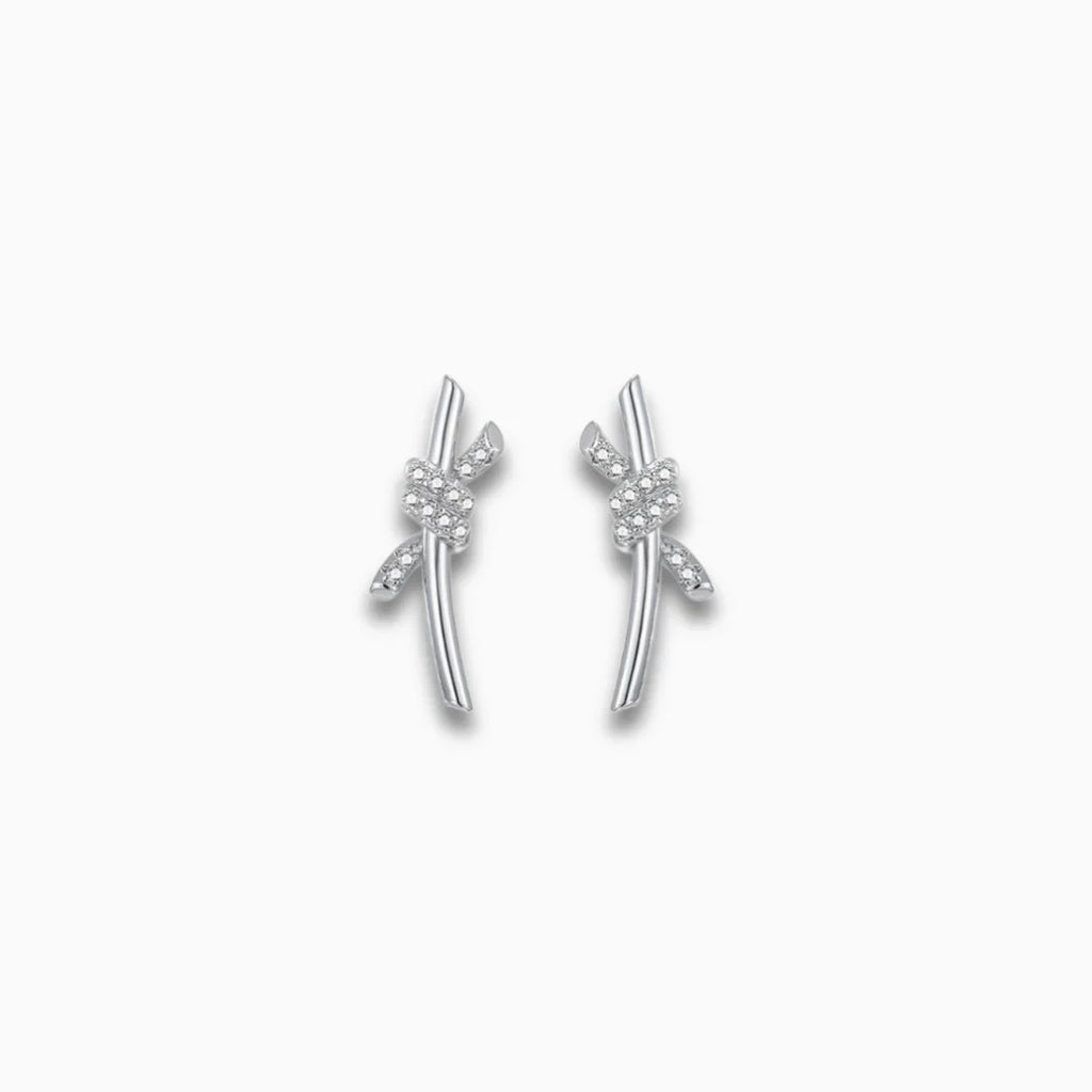 Vioraia Lyra Twist Climber Earrings