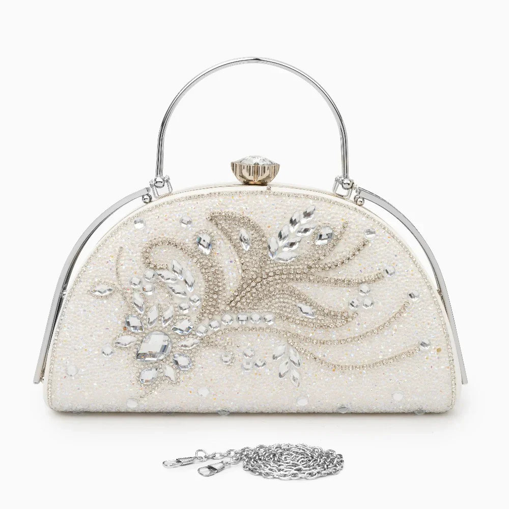 Vioraia Tiffany Rhinestones Clutch Bag