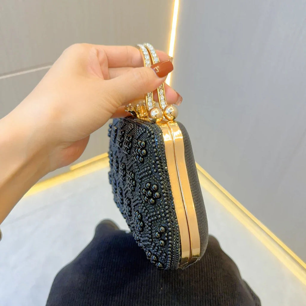 Vioraia Clarab  Pearl Clutch Bag
