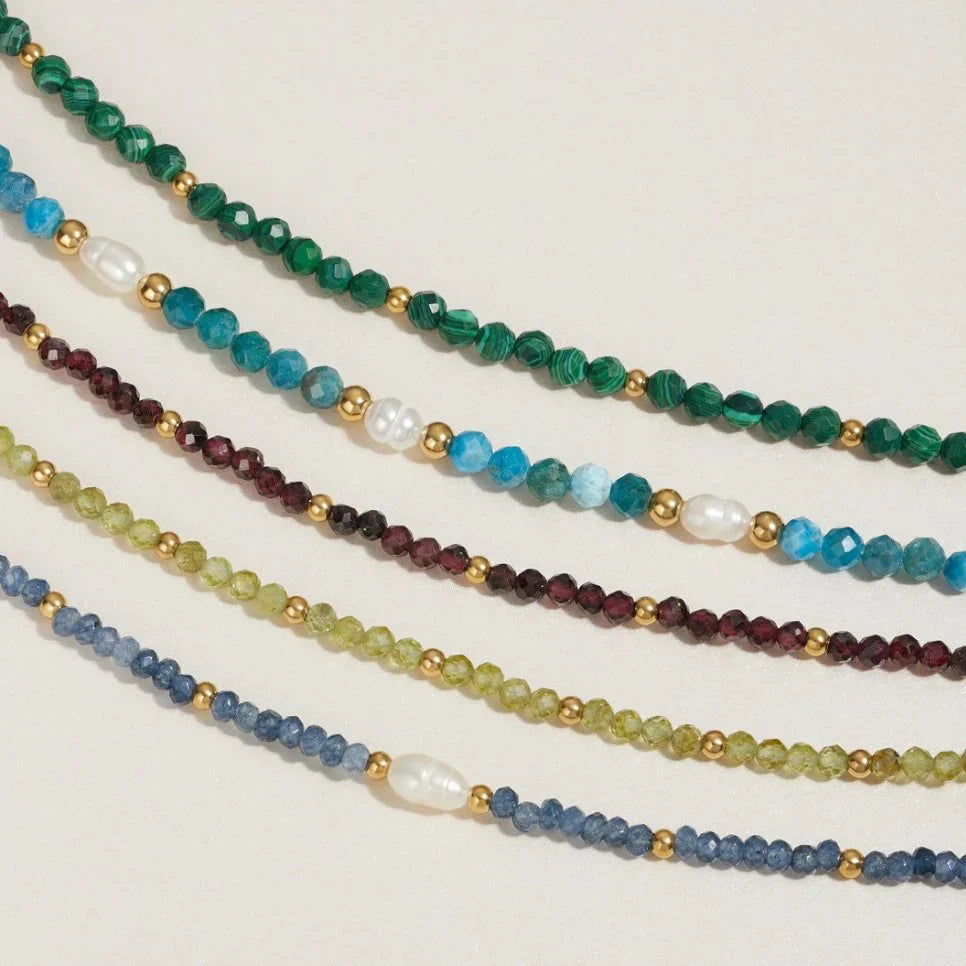 Vioraia Green Peridot Bead Bracelet
