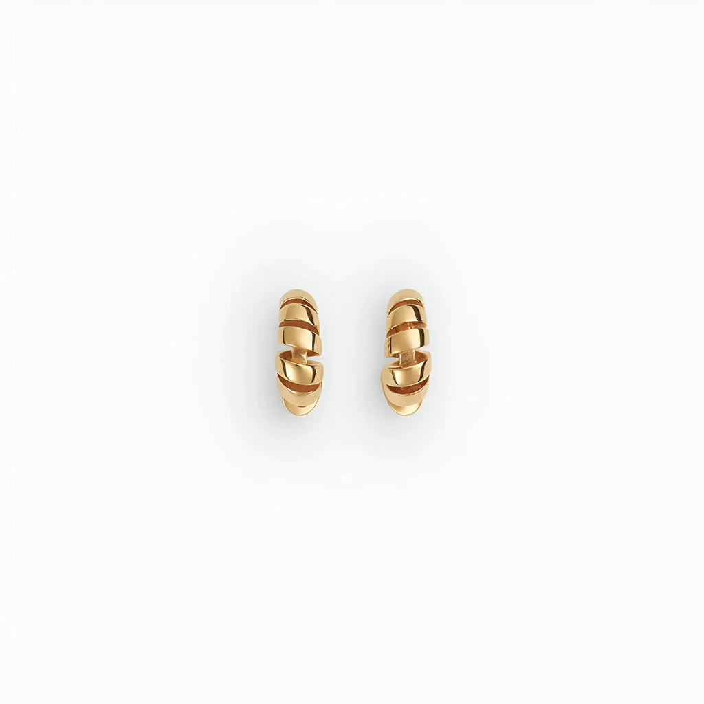 Vioraia Natalie Spiral Hoop Earrings