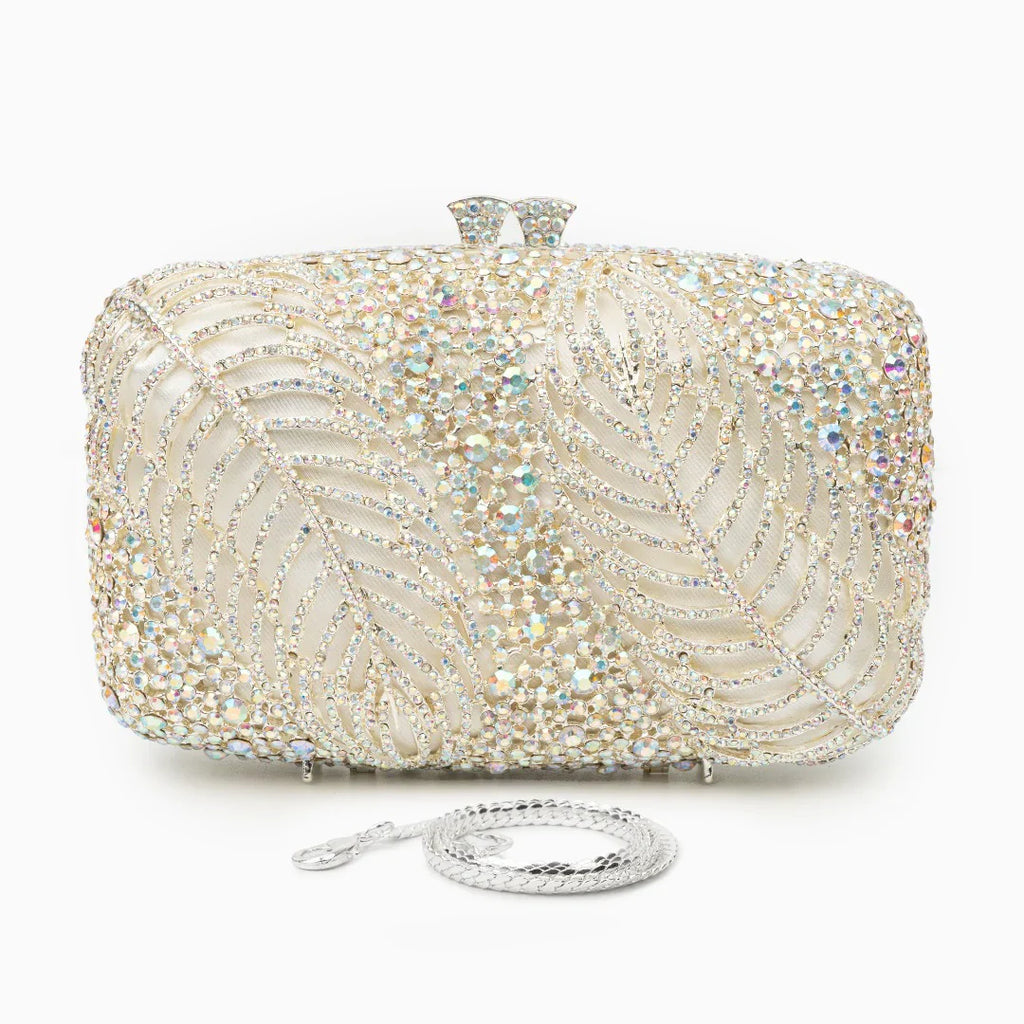 Vioraia Sparkling Leaves Clutch Bag
