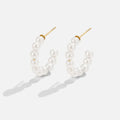 Vioraia Naila Pearl Hoop Earrings