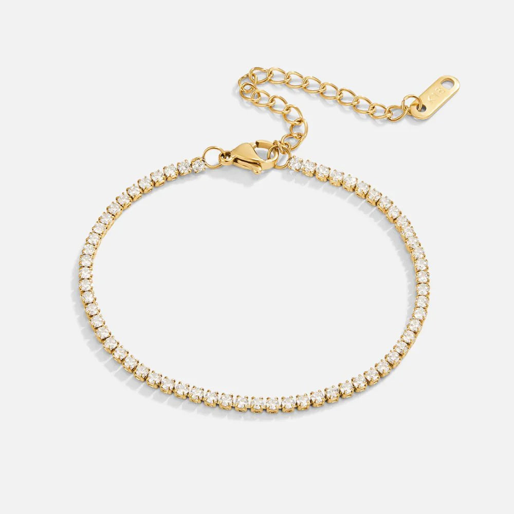 Vioraia Cordelia Gold Tennis Bracelet