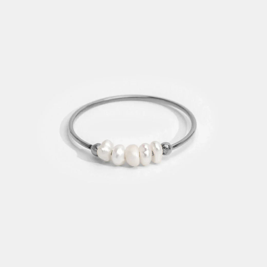 Vioraia Classic Freshwater Pearl Silver Ring
