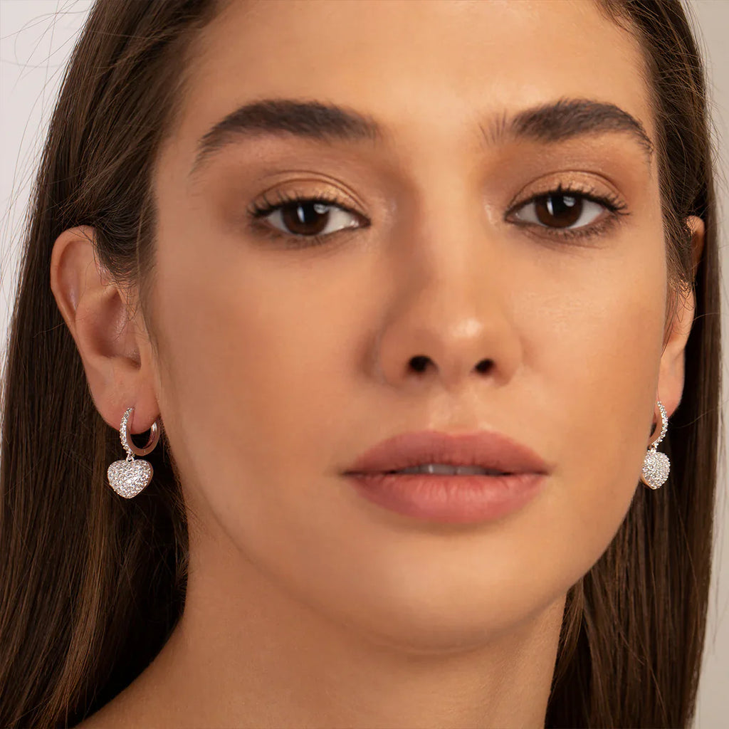 Vioraia The Hills Heart Pendant Earrings