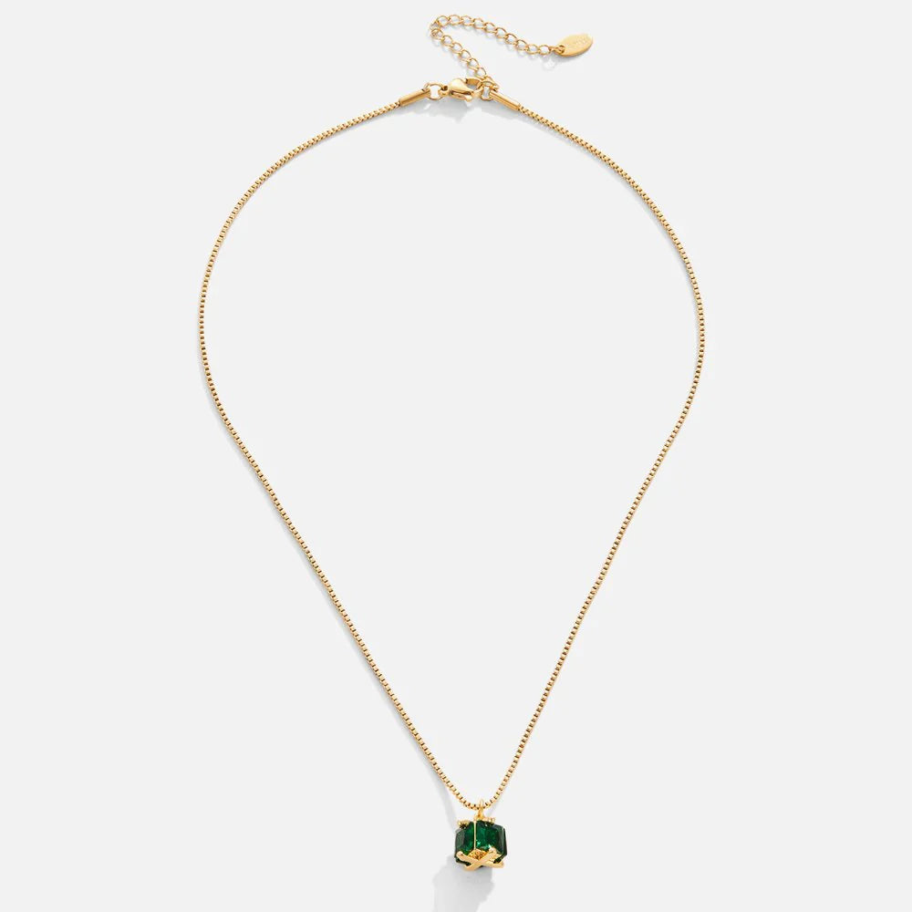 Vioraia Emerald Cube Necklace