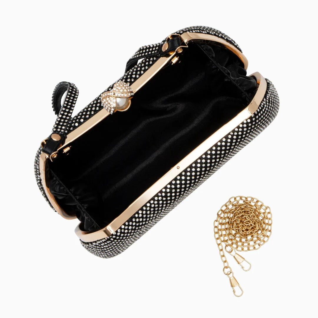Vioraia Vintage Rhinestones Glitter Handbag