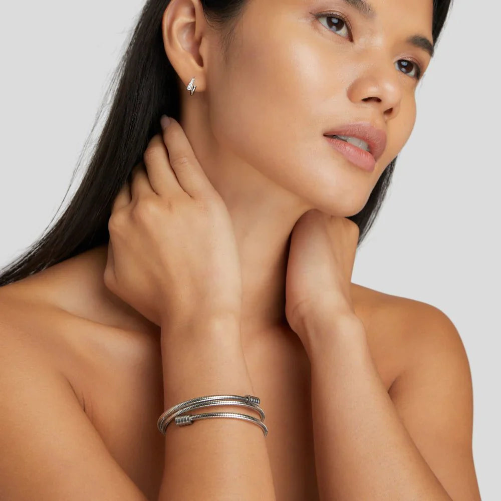 Vioraia Twisted Silver Bracelet