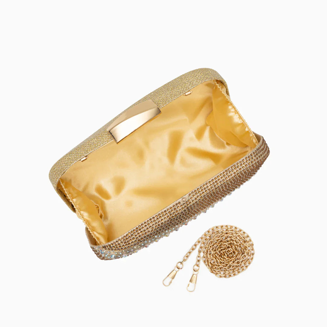 Vioraia Emerald Glitz Clutch Bag
