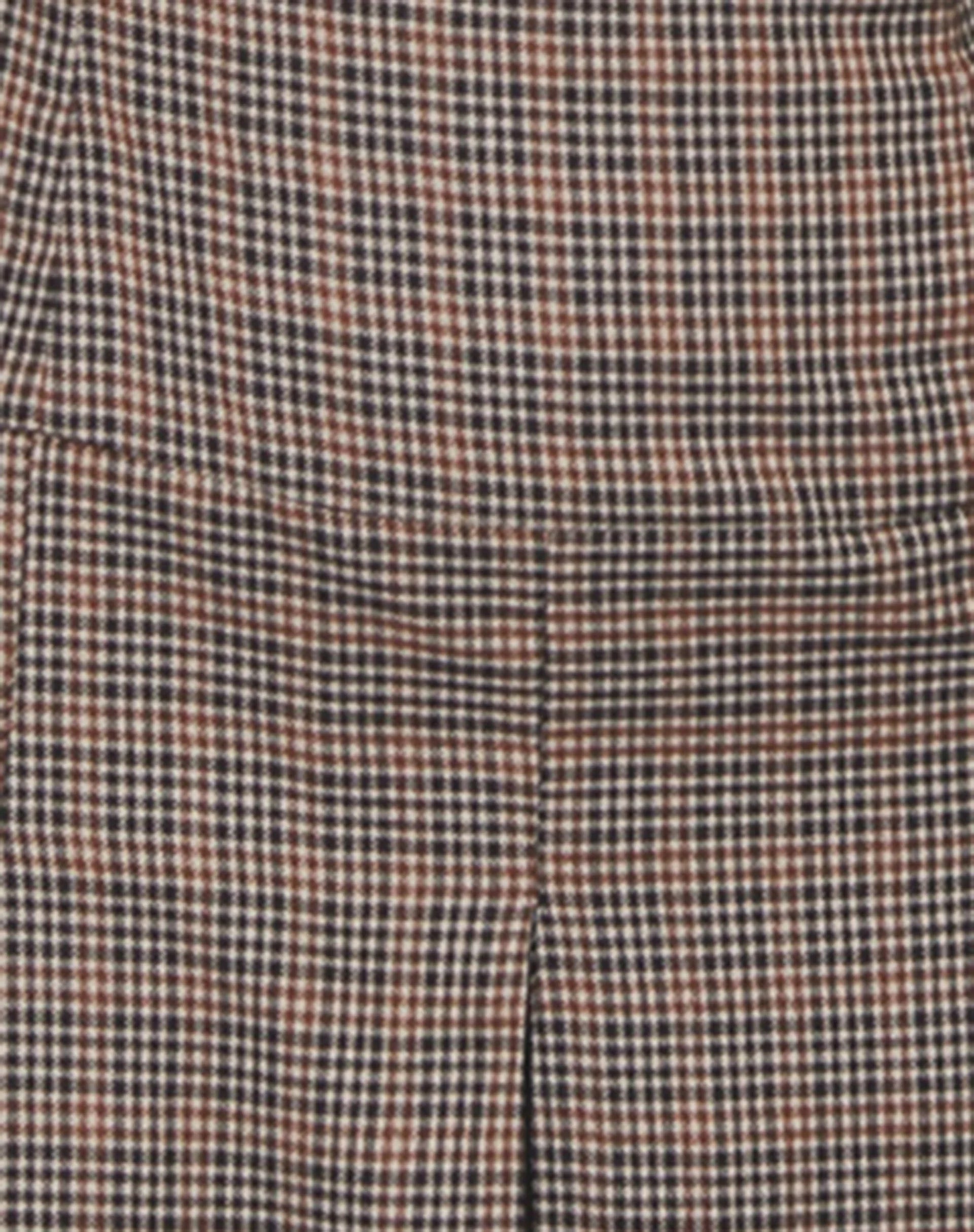 Panola Mini Dress in Micro Check Brown