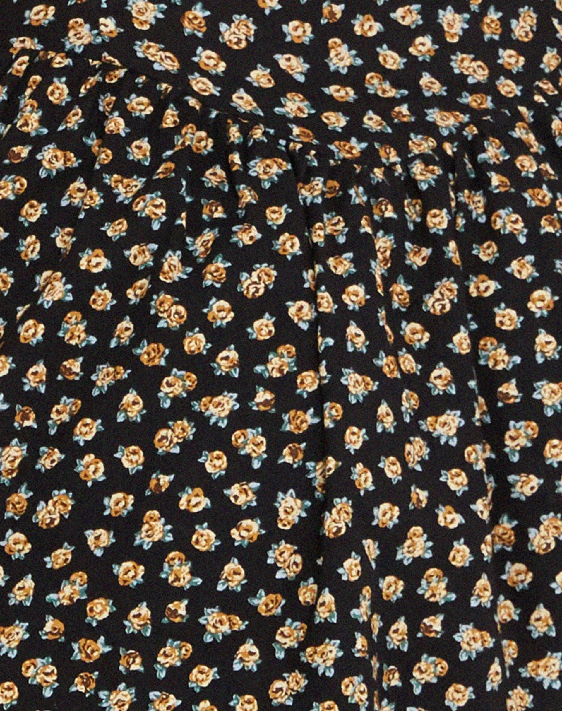 Lilibeth Mini Dress in Ditsy Floral Bronze