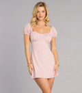 Tea Party Crush Puff Sleeve Mini Dress