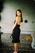 Draped Halter Top | Black
